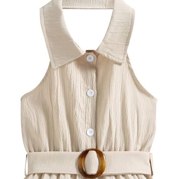 Zara Beige Halter Jumpsuit Romper size 4-5 Year - Picture 2 of 7